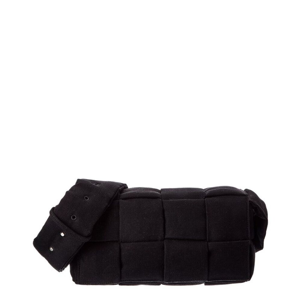 Bottega Veneta Maxi Intrecciato Canvas Shoulder Bag, Black